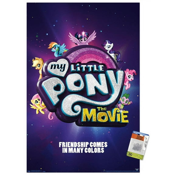 Hasbro My Little Pony Movie - One Sheet Wall Poster with Push Pins, 22.375" x 34"