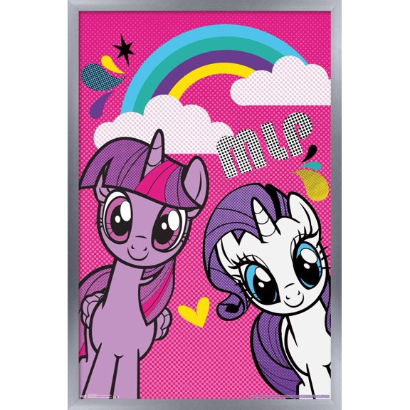 Hasbro My Little Pony - Smile Wall Poster, 14.725" x 22.375", Framed