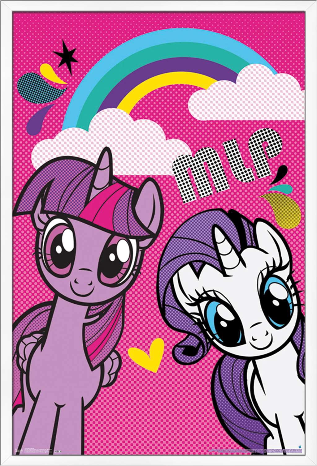 Hasbro My Little Pony - Smile Wall Poster, 22.375" x 34", Framed