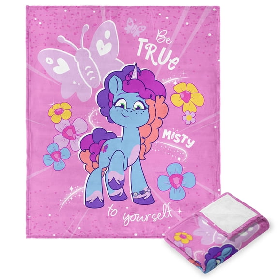 Hasbro My Little Pony True Misty Silk Touch Throw Blanket 40x50 Inches