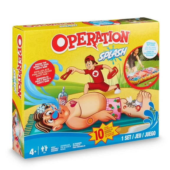 Hasbro Operation Splash Game by WowWee Family Game for your Yard More Water, More Fun!