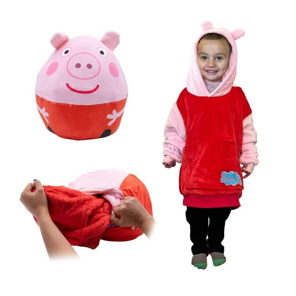 HASBRO Peppa Pig Toddler Snugible | Blanket Hoodie & Pillow