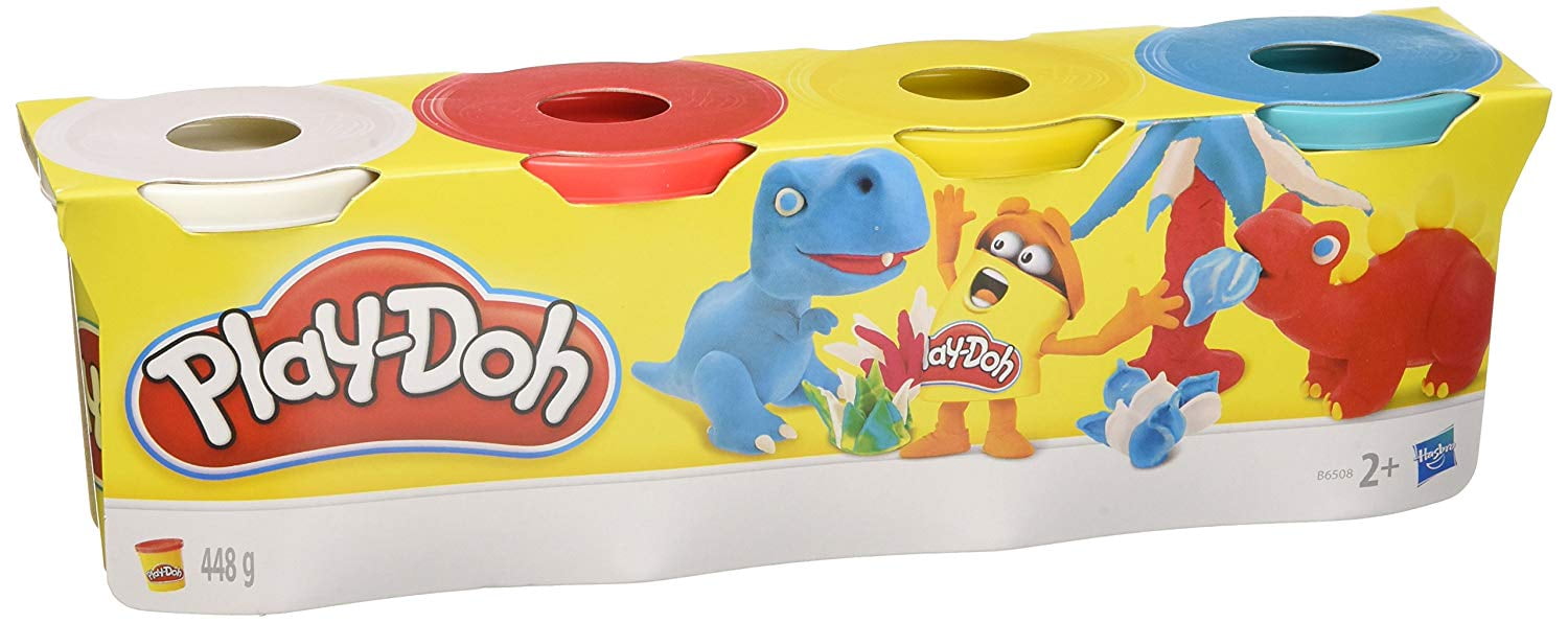 Play-Doh Classic Color 4 Pack, NEW, SEALED, Red, Yellow, White, Blue