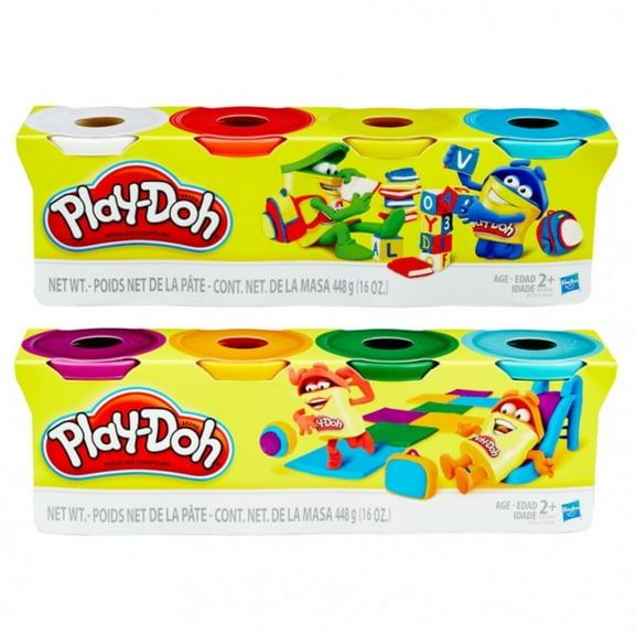 Hasbro Play Doh-Classic Color Assorted 4 oz, Pack of 8