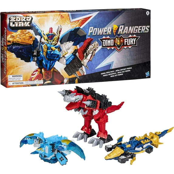 Hasbro Power Rangers Dino Fury Primal Mega Pack Action Figures 4 Years & Up Plastic Multicolor 5 lb