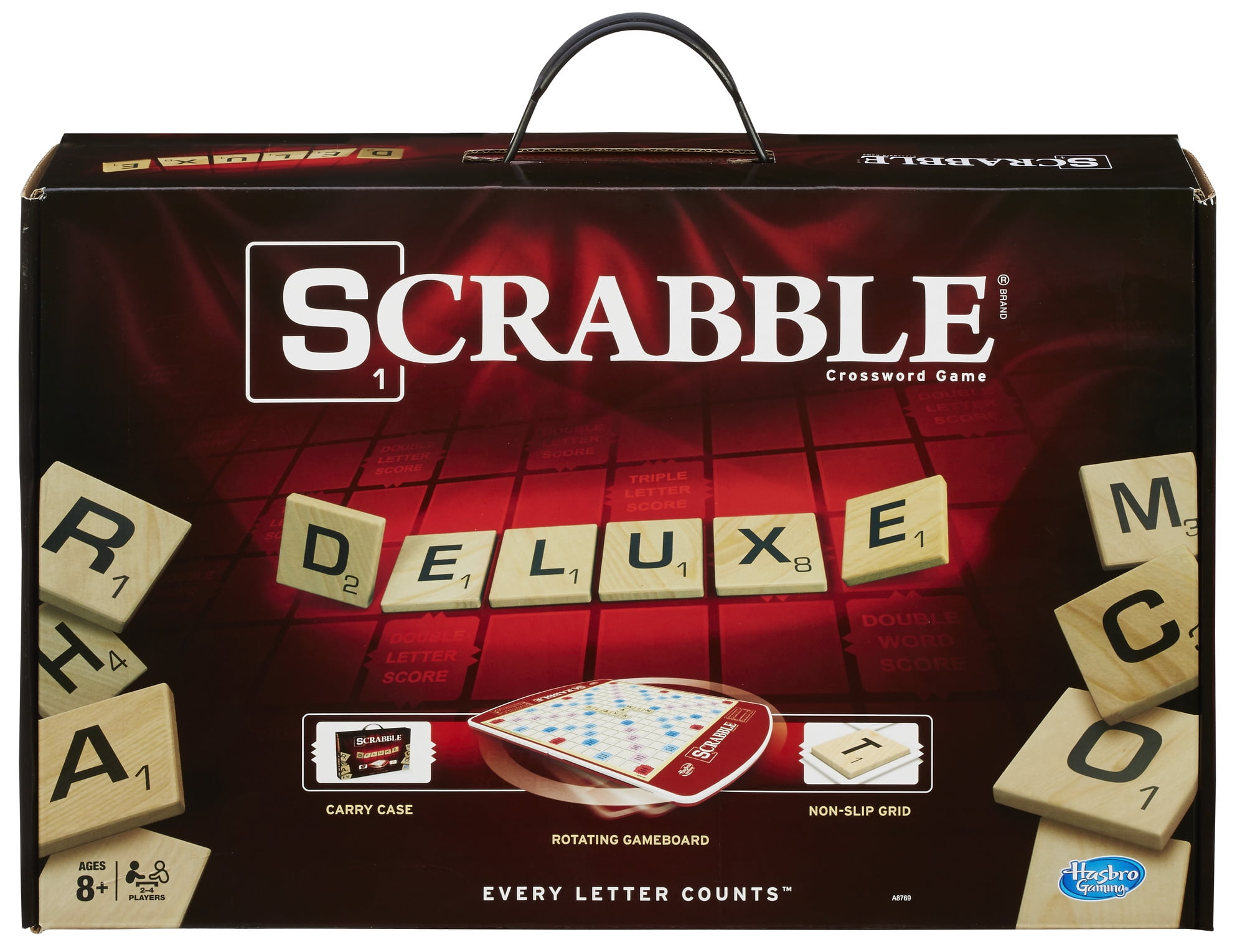 Scrabble Deluxe Edition Game with Rotating Board - Walmart.com