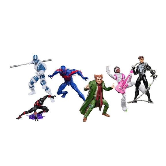 Hasbro Spider-Man Marvel Legends Retro Cardback 6-Inch Action Figures (Bundle of 6)
