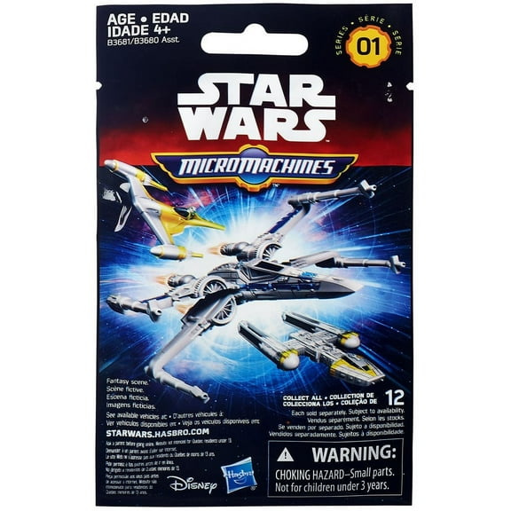 Hasbro Star Wars Micro Machines Blind Bag Series 01 Action Figures, 12 Count