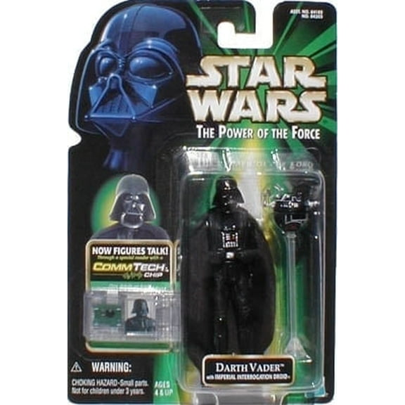 Hasbro Star Wars Power of The force CommTech Darth Vader Action Green Card, Figure (NON-MINT PACKAGE)