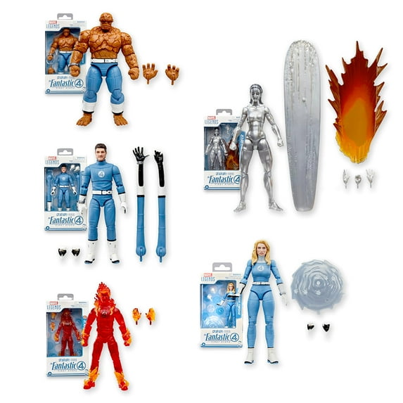 Hasbro The Fantastic Four: First Steps Marvel Legends Series 6-Inch Action Figures (5-Piece Bundle)