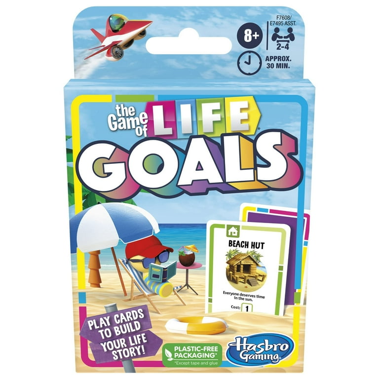 Hasbro, The Game of Life Goals Card Game, Ages 8+, Family Travel