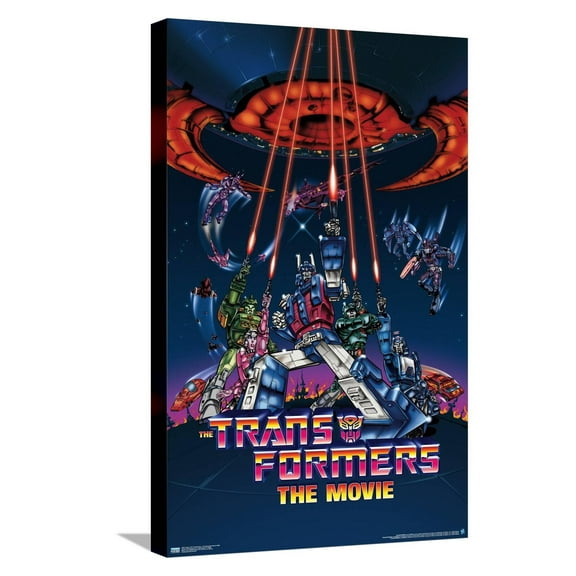 Hasbro The Transformers - The Movie One Sheet (1986) Canvas Wall Poster, 14.725" x 22.375"