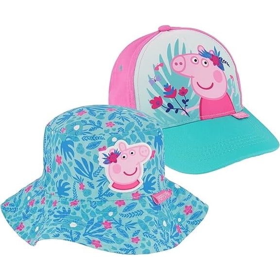 Hasbro Toddler Bucket Hat & Baseball Cap, Peppa Pig Toddler Sun Hat for Ages 2-4