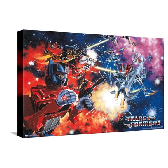 Hasbro Transformers - 1984 Key Art Canvas Wall Poster, 14.725" x 22.375"