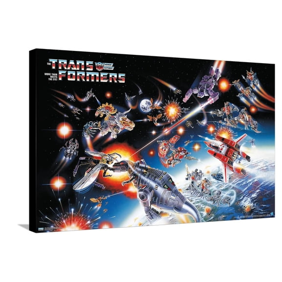 Hasbro Transformers - 1985 Key Art Canvas Wall Poster, 22.375" x 34"