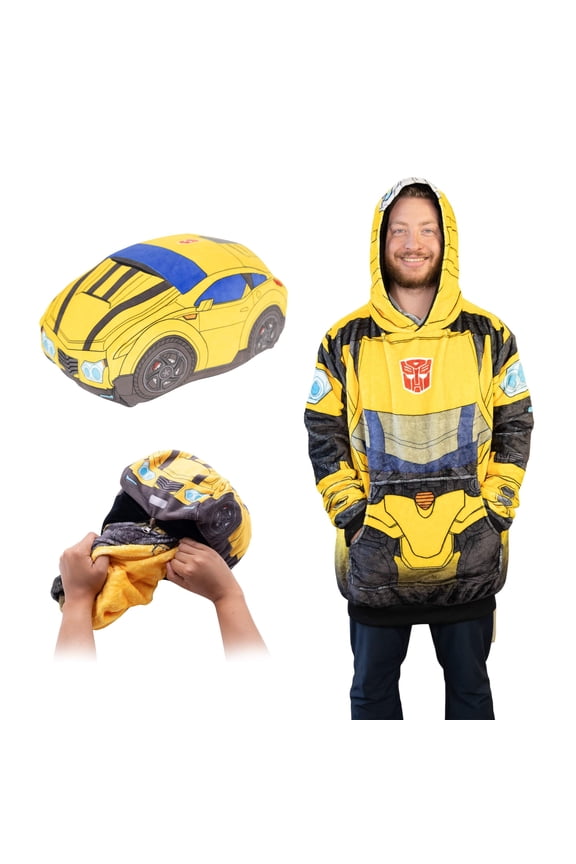 Hasbro | Transformers Bumble Bee Snugible 2-in-1 Blanket Hoodie Pillow