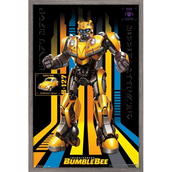 Hasbro Transformers: Bumblebee - 127 Wall Poster, 22.375" x 34", Framed