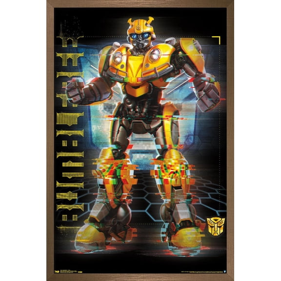 Hasbro Transformers: Bumblebee - Glitch Wall Poster, 22.375" x 34", Framed