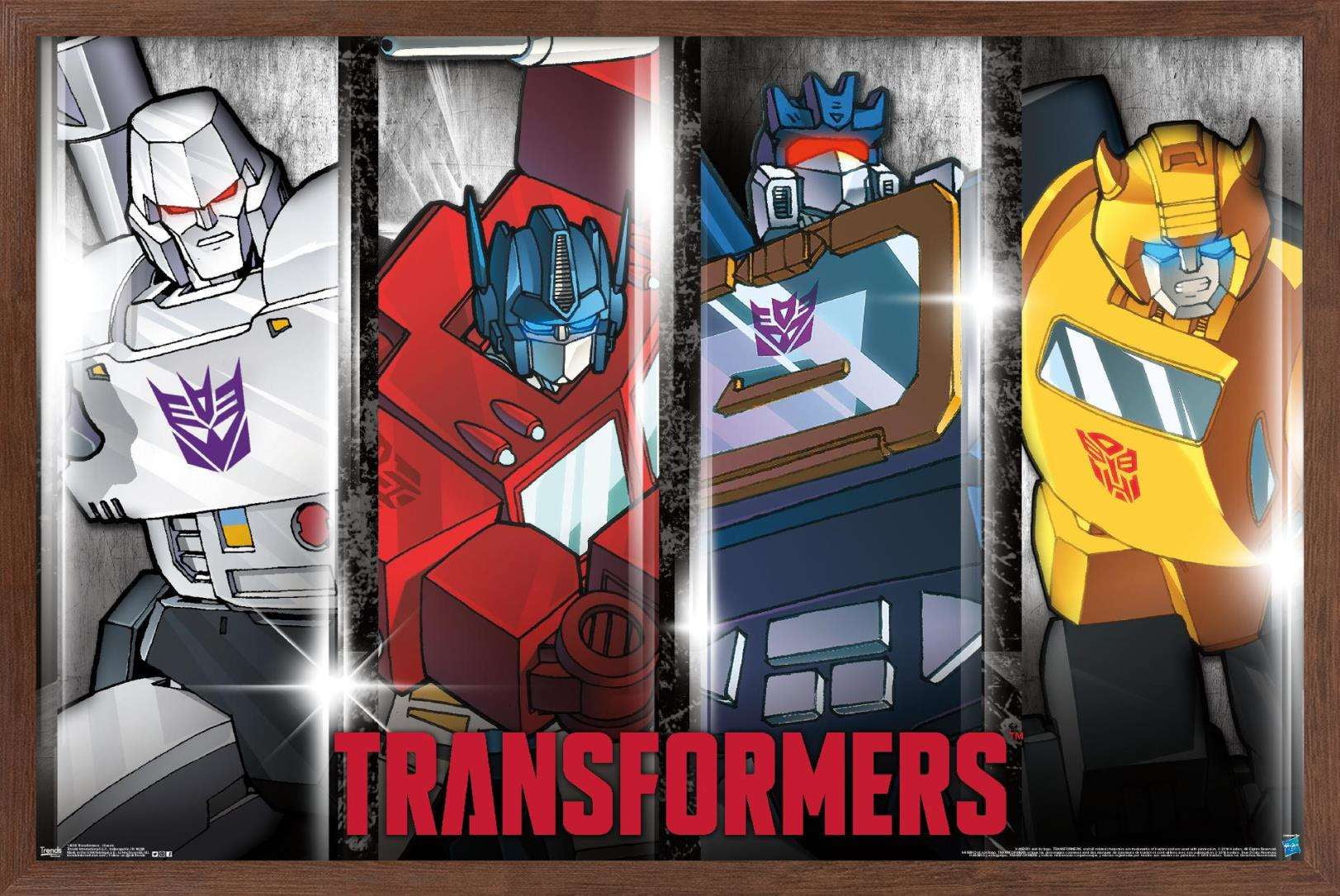 Hasbro Transformers - Classic Wall Poster, 14.725" x 22.375", Framed