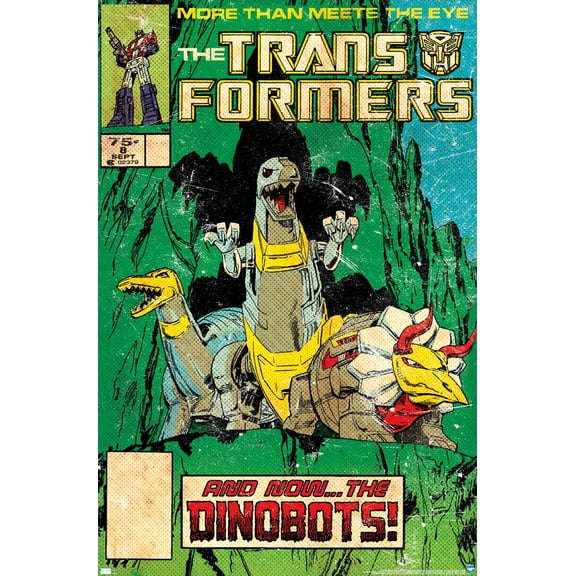 Hasbro Transformers - Dinobots Comic Cover Wall Poster, 14.725" x 22.375"