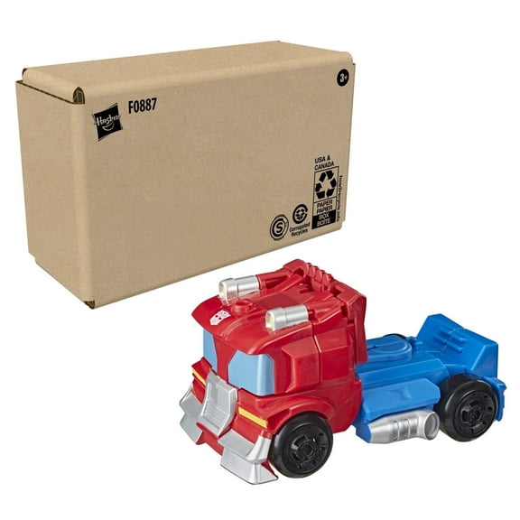 Hasbro Transformers Playskool Heroes Rescue Bots Academy Team Optimus Prime, 4.5-inch Action Figure, Kids Converting Robot Toy, Ages 3+