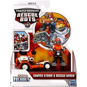 Hasbro Transformers Rescue Bots Sawyer Storm & Rescue Winch Action Figures