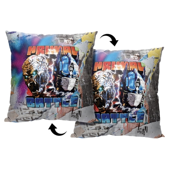 Hasbro Transformers: Rise Of The Beasts Primal Battle Kids Printed Throw Pillow, 18 x 18 inches