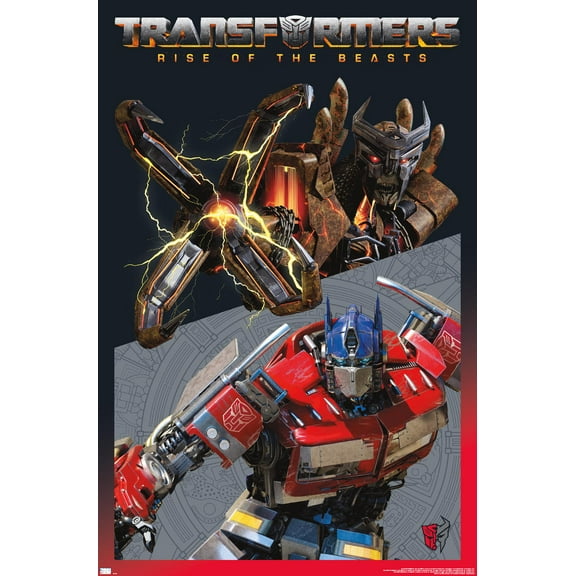 Hasbro Transformers: Rise of the Beasts - Optimus Prime vs. Scourge Wall Poster, 14.725" x 22.375"