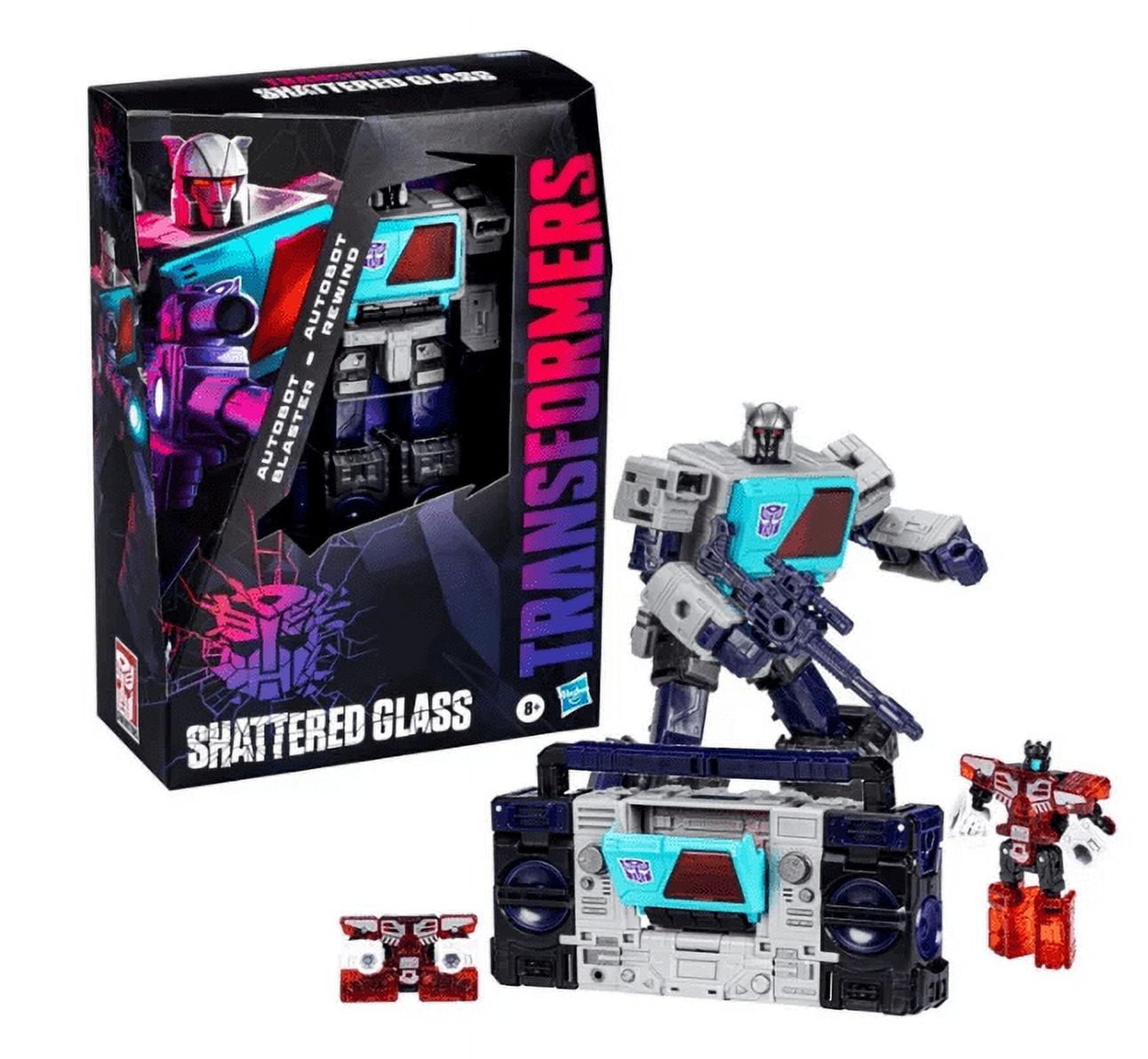 Hasbro Transformers Shattered Glass Autobot Blaster Action Figure, 12" x 12"