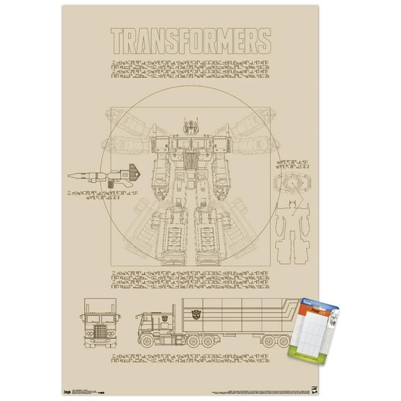 Hasbro Transformers - Sketch Wall Poster, 14.725" x 22.375"