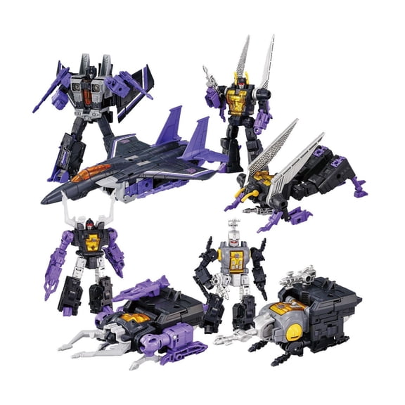 Hasbro Transformers Takara Tomy Dramatic Capture Series Decepticons Part 2 Skywarp and Insecticons Action Figures Set