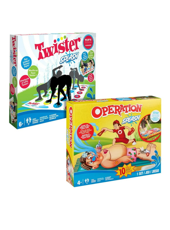 Hasbro Twister Splash & Operation Splash Games Family Bundle