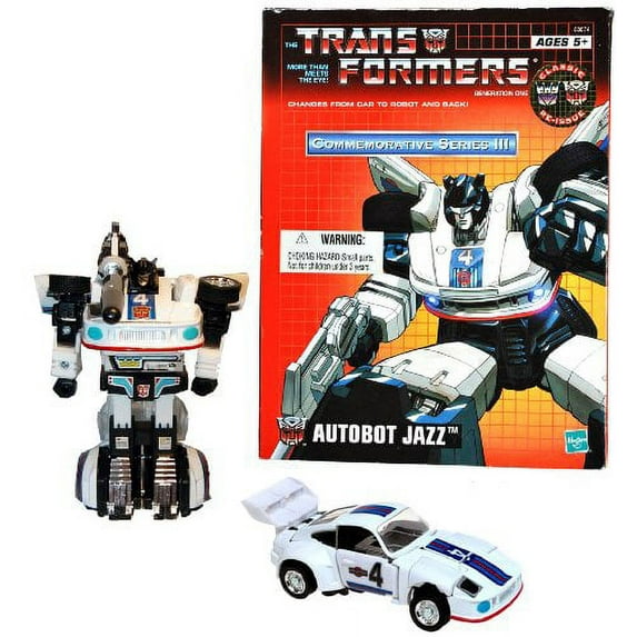 Hasbro Year 2002 Transformers Commemorative Series III Generation 1 Re-Issue 5 Inch Tall Robot Action Figure - Special Operation Expert Autobot JAZZ with Flame Thrower and Photon Rifle with 3 Missiles