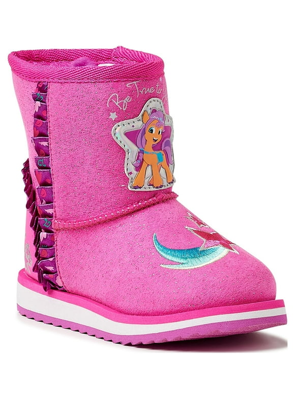 Hasbro's My Little Pony Toddler Girls' Faux Shearling Winter Boots