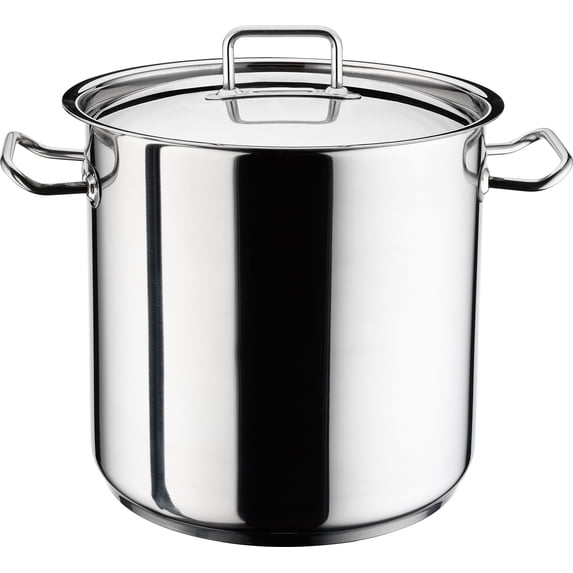 Hascevher Classic 18/10 Stainless Steel Chef’s Induction Stockpot with Lid, Multi-Purpose Cookware Engineered with Encapsulated Base 38 Quart