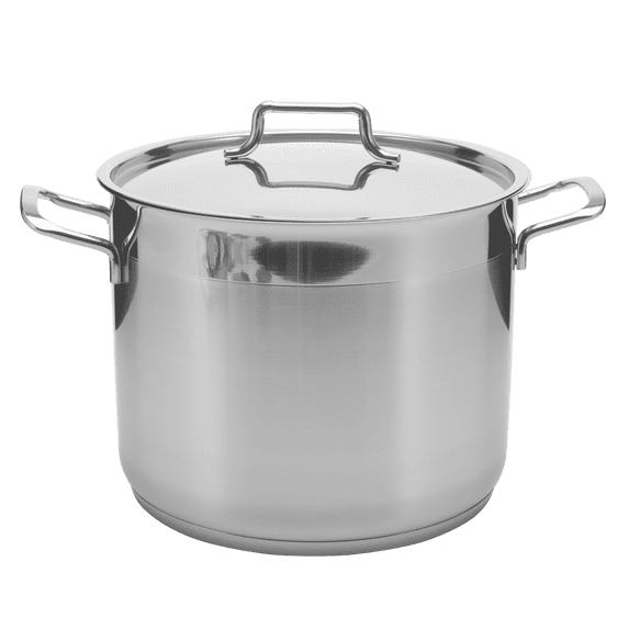 Hascevher Classic 18/10 Stainless Steel StockPot Covered Cookware Induction Compatible Oven Safe 11 Quart
