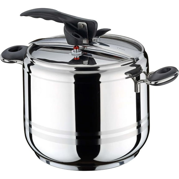Hascevher Esila Stainless Steel Pressure Cooker, Black, 5 Quart