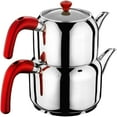thumbnail image 1 of Hascevher Stainless Steel Turkish Teapot Team Induction Compatible, 1 of 1