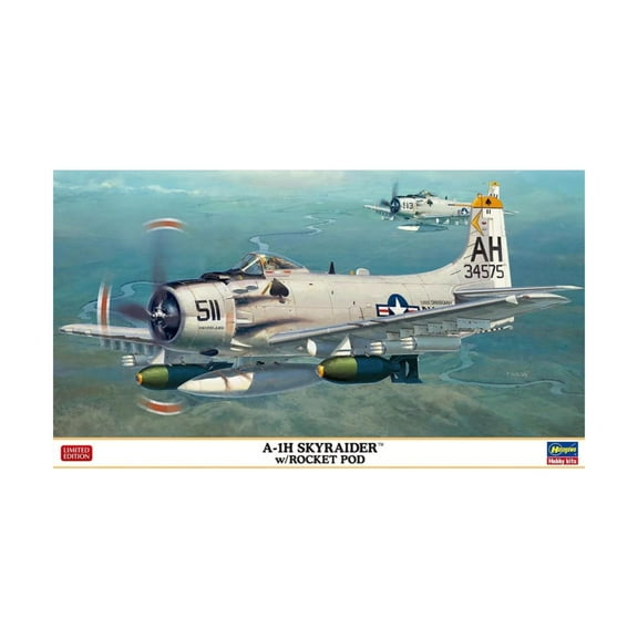 Hasegawa A-1H Skyraider w/Rocket Pod (Limited Edition) New