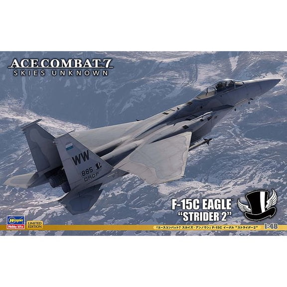 Hasegawa Ace Combat 7 Skies Unknown F-15C Eagle Strider 2 Aircraft 1/48 Scale Model Kit