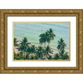 thumbnail image 1 of Haseltine, Tom 24x17 Gold Ornate Wood Framed with Double Matting Museum Art Print Titled - Asia-Thailand-Palm trees on Koh Chang-South of Bangkok-in Gulf of Thailand, 1 of 4