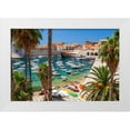 thumbnail image 1 of Haseltine, Tom 24x17 White Modern Wood Framed Museum Art Print Titled - View of boats in Old Port-Dalmatian Coast-Adriatic Sea-Croatia-Eastern Europe, 1 of 4
