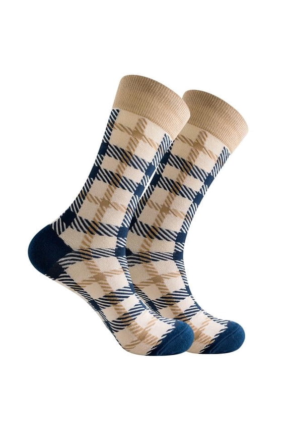 Hashed Plaid Patterned Socks from the Sock Panda (Adult Large - Men's Shoe Sizes 8-12)