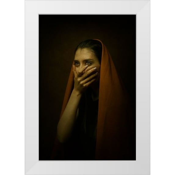 Hasheminasab, Moein 23x32 White Modern Wood Framed Museum Art Print Titled - Persian Girl