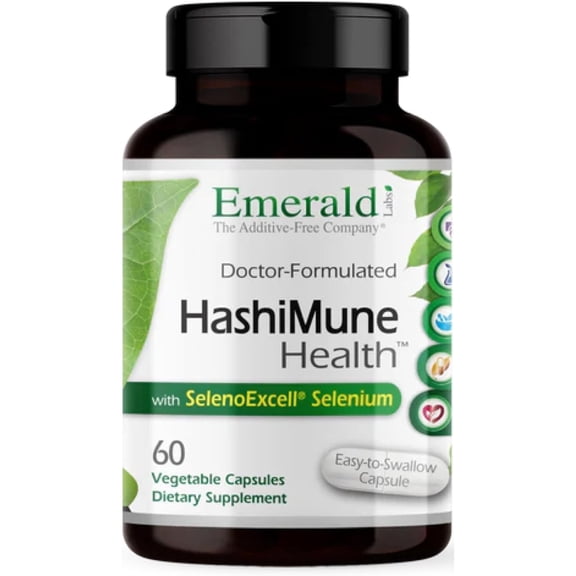 HashiMune Health with SelenoExcell Selenium, 60 Vegetable Caps, Emerald Laboratories