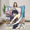 thumbnail image 1 of Hashibira Inosuke Anime Printed Soft Flannel Plush Throw Blanket Warm Comfortable Seasons Suitable Sofa Bedroom Office 30x40 Inosuke-1, 1 of 5
