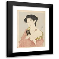 Hashiguchi Goyō 11x14 Black Modern Framed Museum Art Print Titled - Make-Up (1918)