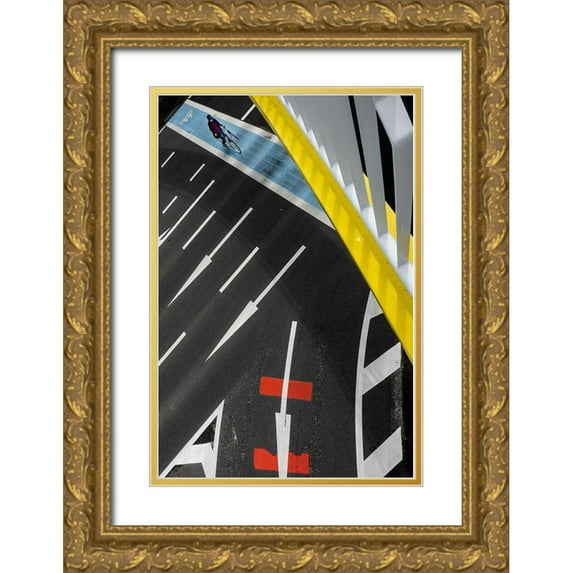 Hashimoto, Tetsuya 11x14 Gold Ornate Wood Framed with Double Matting Museum Art Print Titled - Tricolor