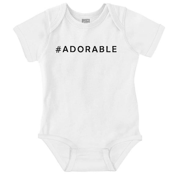 Hashtag Adorable Cute Social Media Romper Boys or Girls Infant Baby Brisco Brands 6M