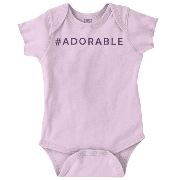 Hashtag Adorable Cute Social Media Romper Boys or Girls Infant Baby Brisco Brands NB